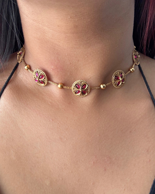 Juhi Pink Necklace Set