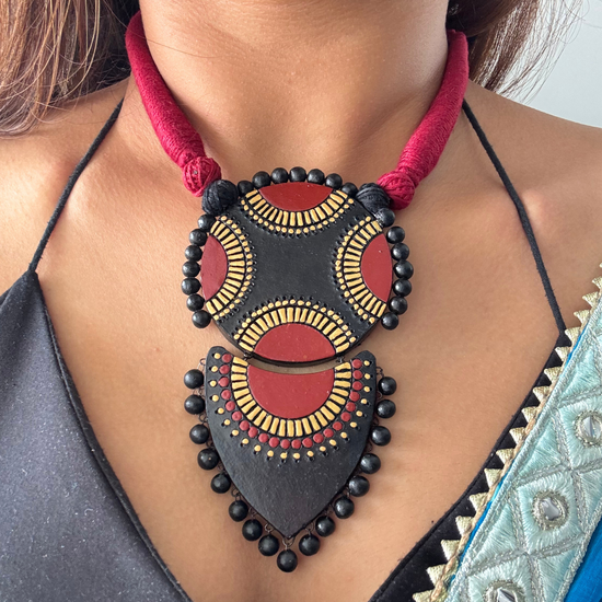 Avya Terracotta Choker Set