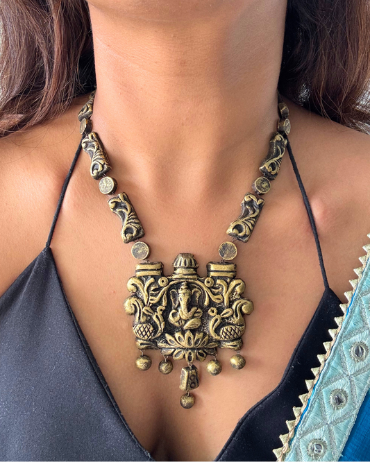 Vinayak Terracotta Necklace Set