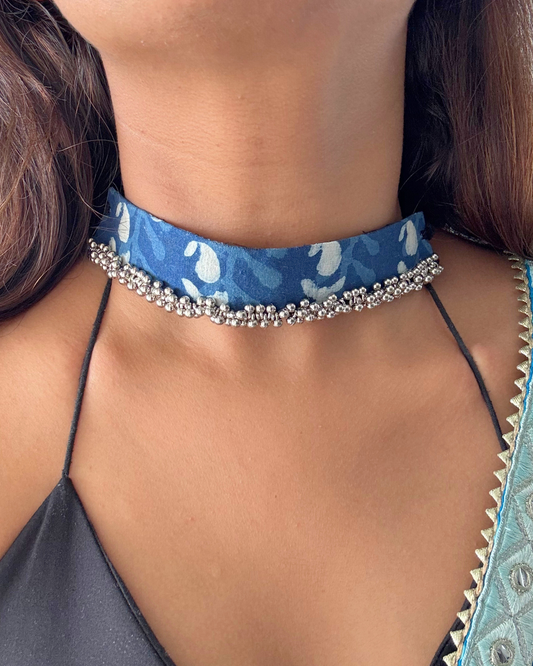 Rutuja Ajrakh Choker Set