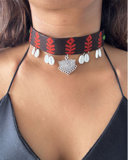 Bansi Ajrakh Choker Set