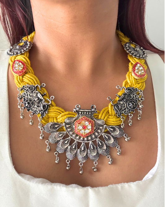 Sarso Yellow Jute Necklace