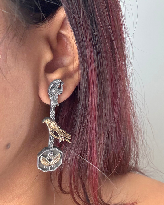 Mithu Long Dual Tone Earrings