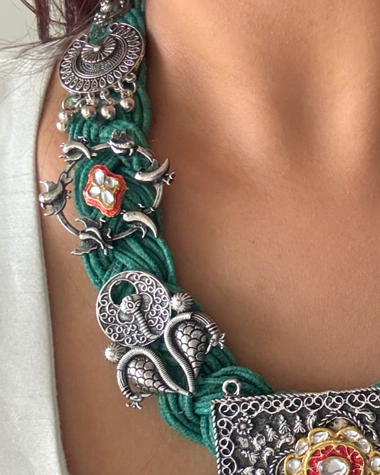 Amba Green Jute Necklace