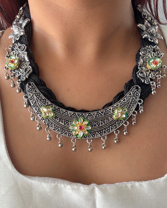 Sumitra Black Jute Necklace