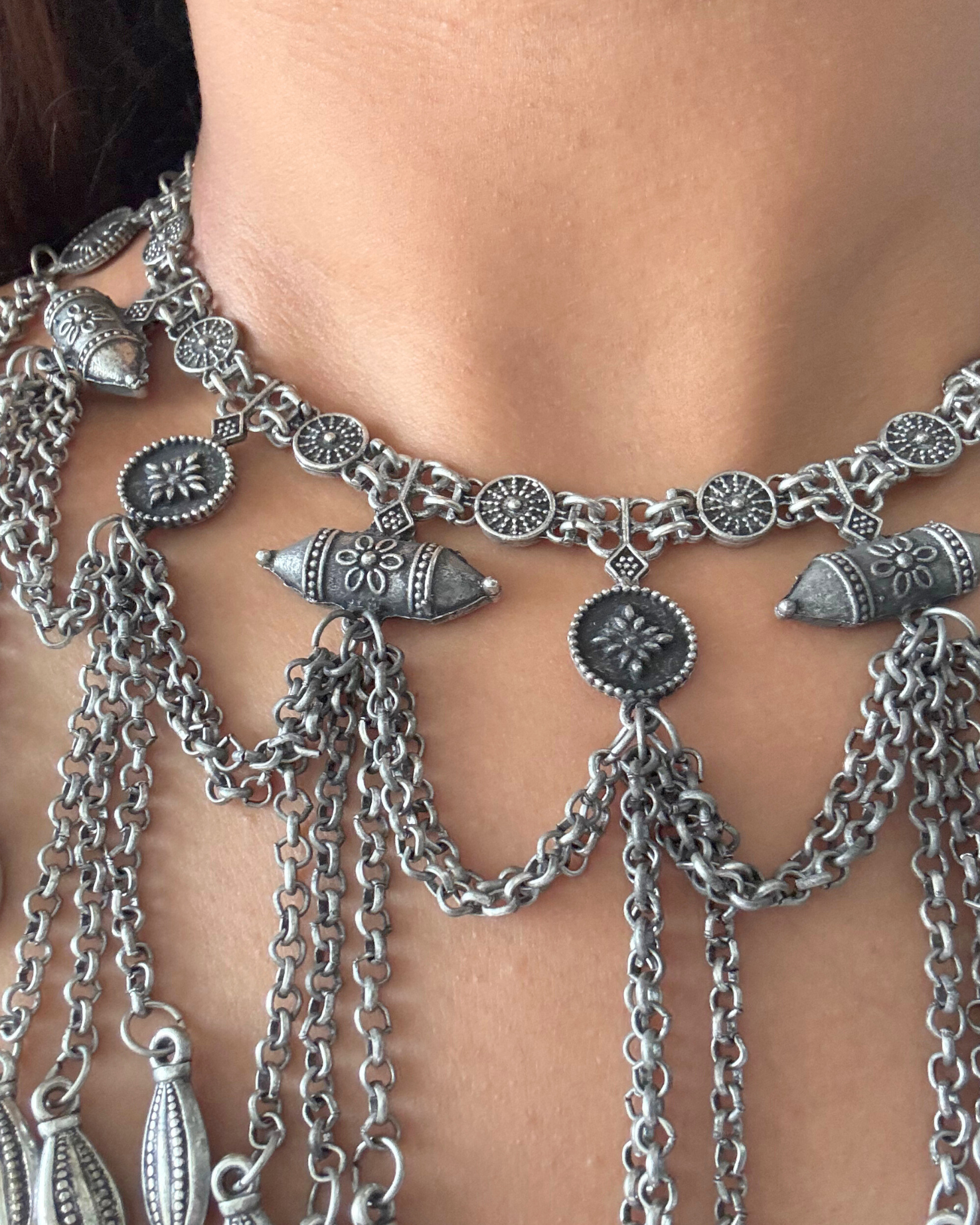 Dipali Kutchi Oxidised Choker Set