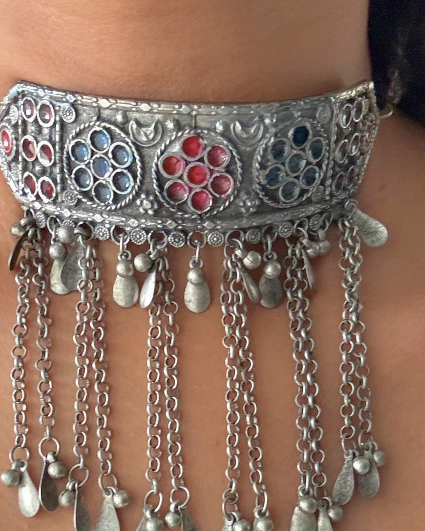 Tara Black Oxidised Choker