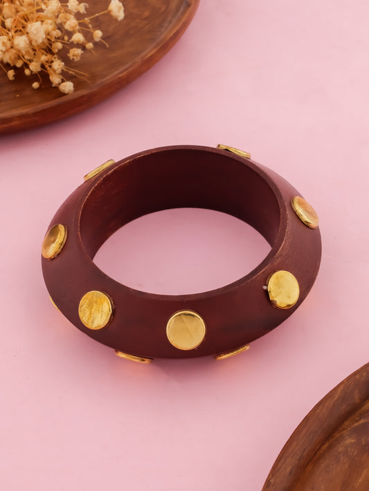 Chandni Brown Wooden Bangle