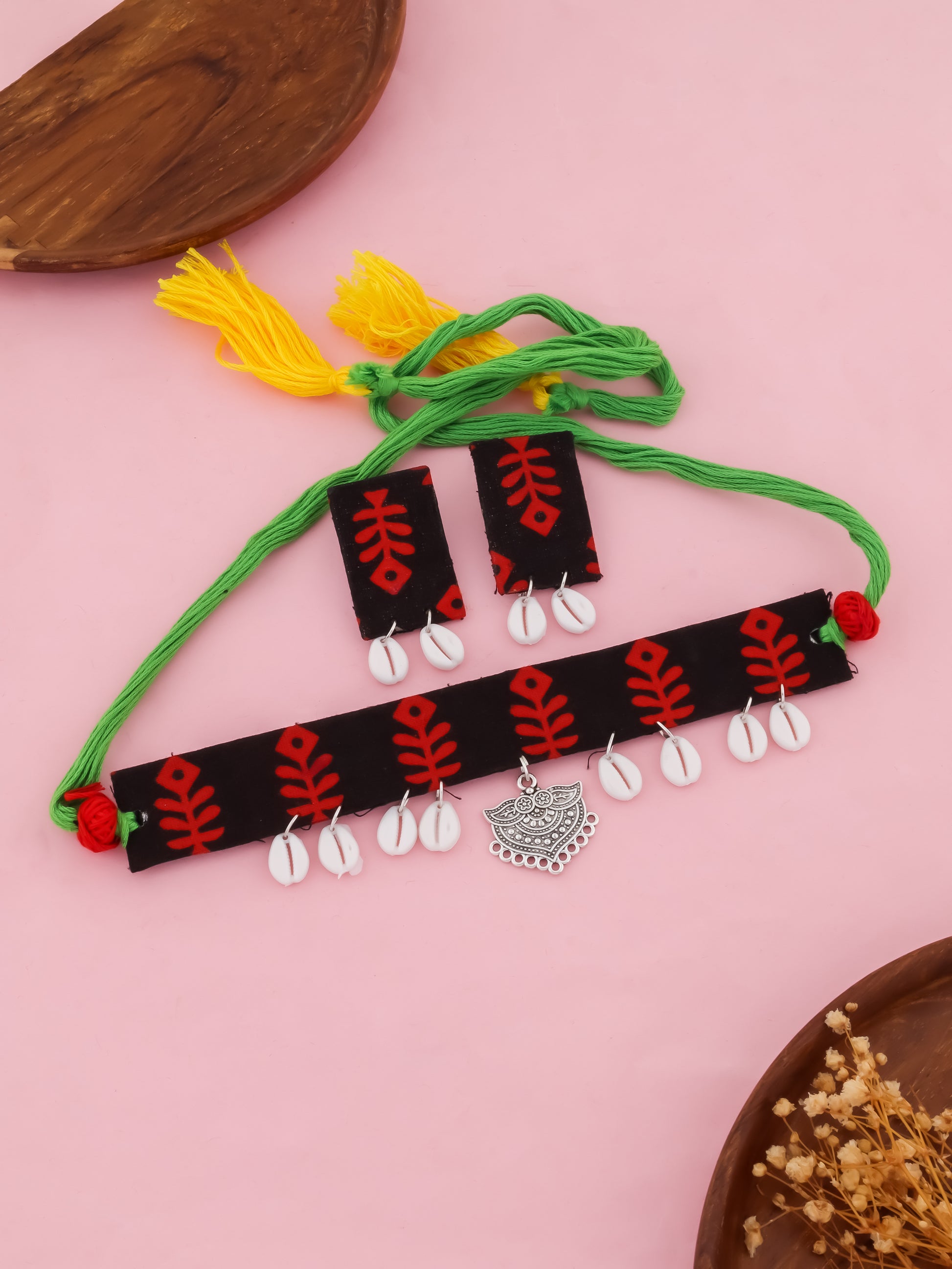 Bansi Ajrakh Choker Set
