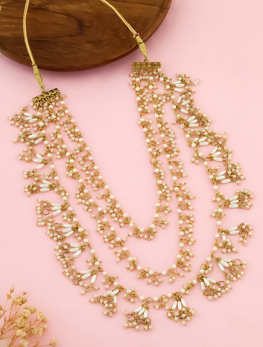 Soni Long Pearl Necklace