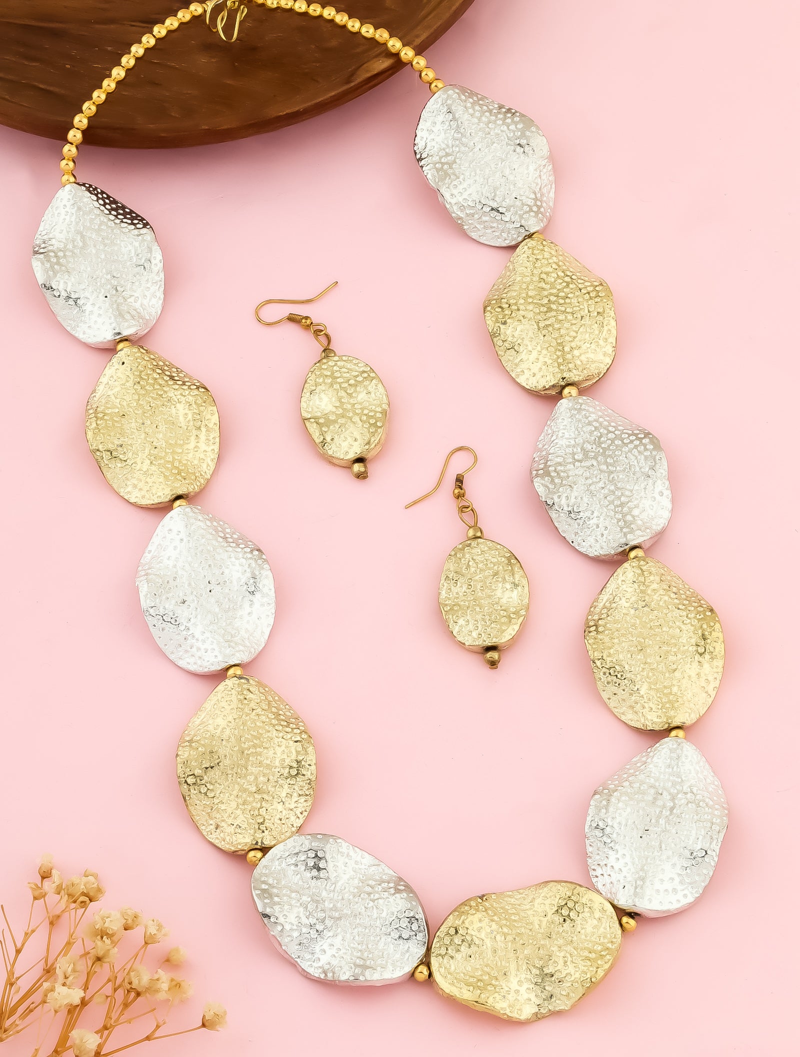 Mahira Dual Tone Necklace Set