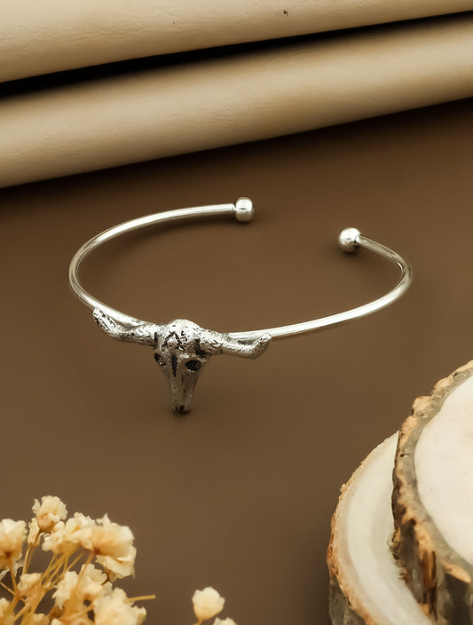 Shivangi Oxidised Silver Bracelet