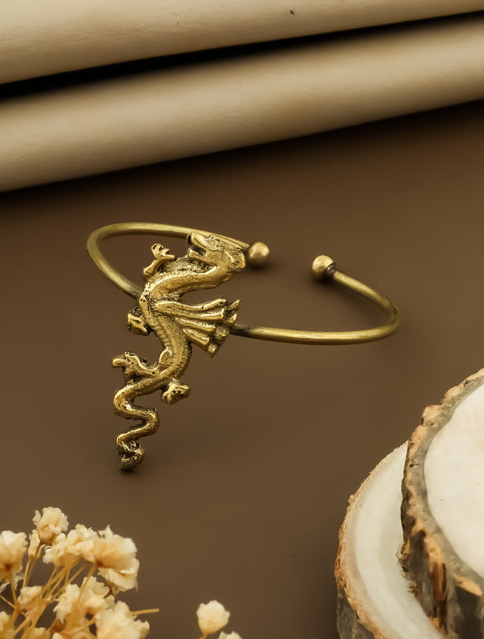 Dragon Oxidised Gold Bracelet