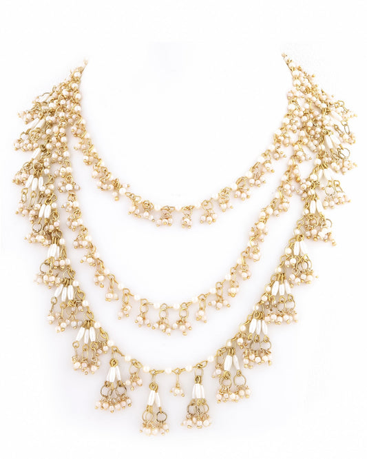 Soni Long Pearl Necklace