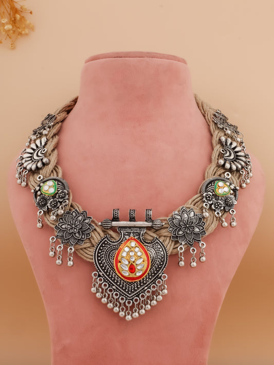 Chetna Beige Jute Necklace