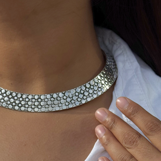 Pratishtha Tribal Silver Hasli