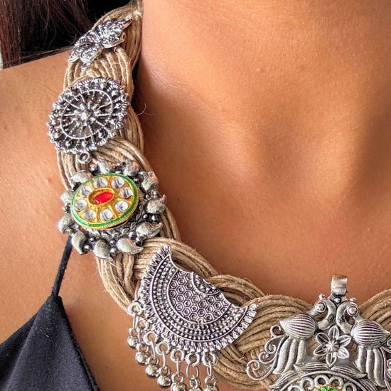 Sugandha Beige Jute Necklace