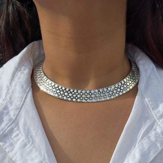 Pratishtha Tribal Silver Hasli