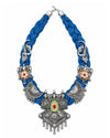 Vandita Blue Jute Necklace