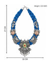 Vandita Blue Jute Necklace