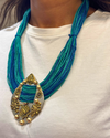 Niharika Two-tone Ocean Blue jute Necklace