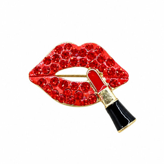 Hot Red Lips Brooch