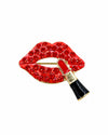 Hot Red Lips Brooch
