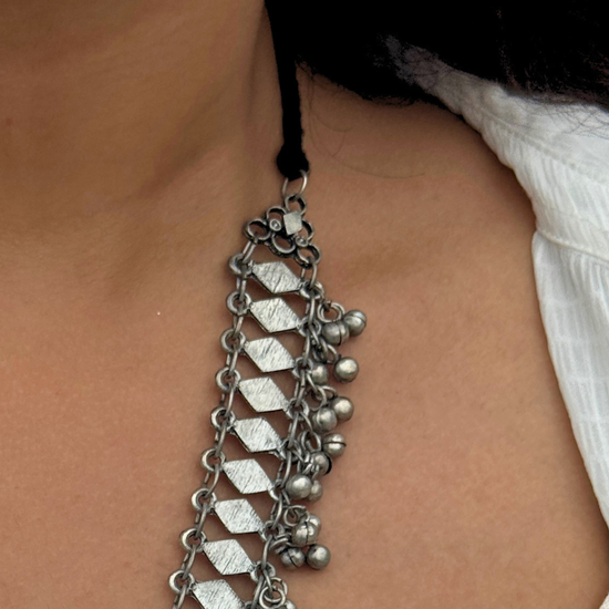 Aradhna Oxidised Necklace Set