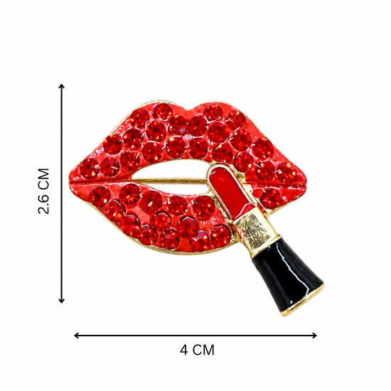Hot Red Lips Brooch