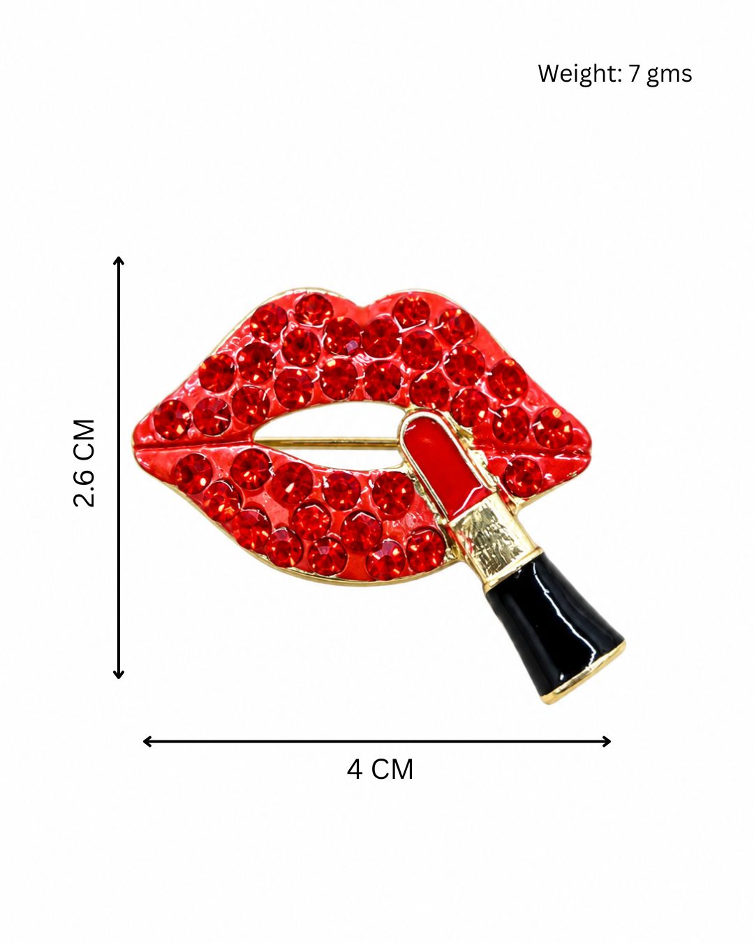 Hot Red Lips Brooch