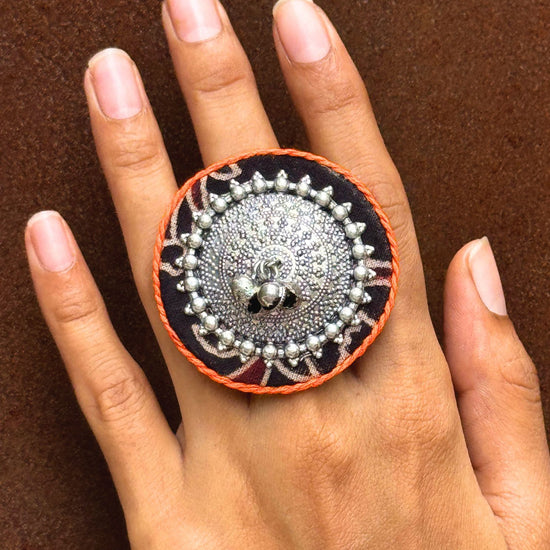 Jhoomar Ajrakh Black Ring