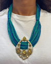 Niharika Two-tone Ocean Blue jute Necklace