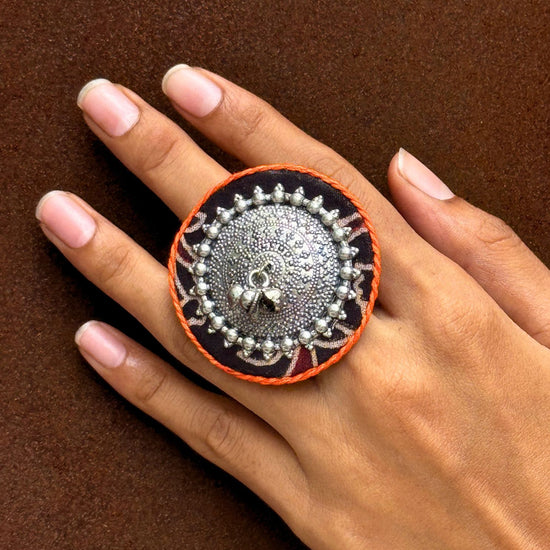 Jhoomar Ajrakh Black Ring