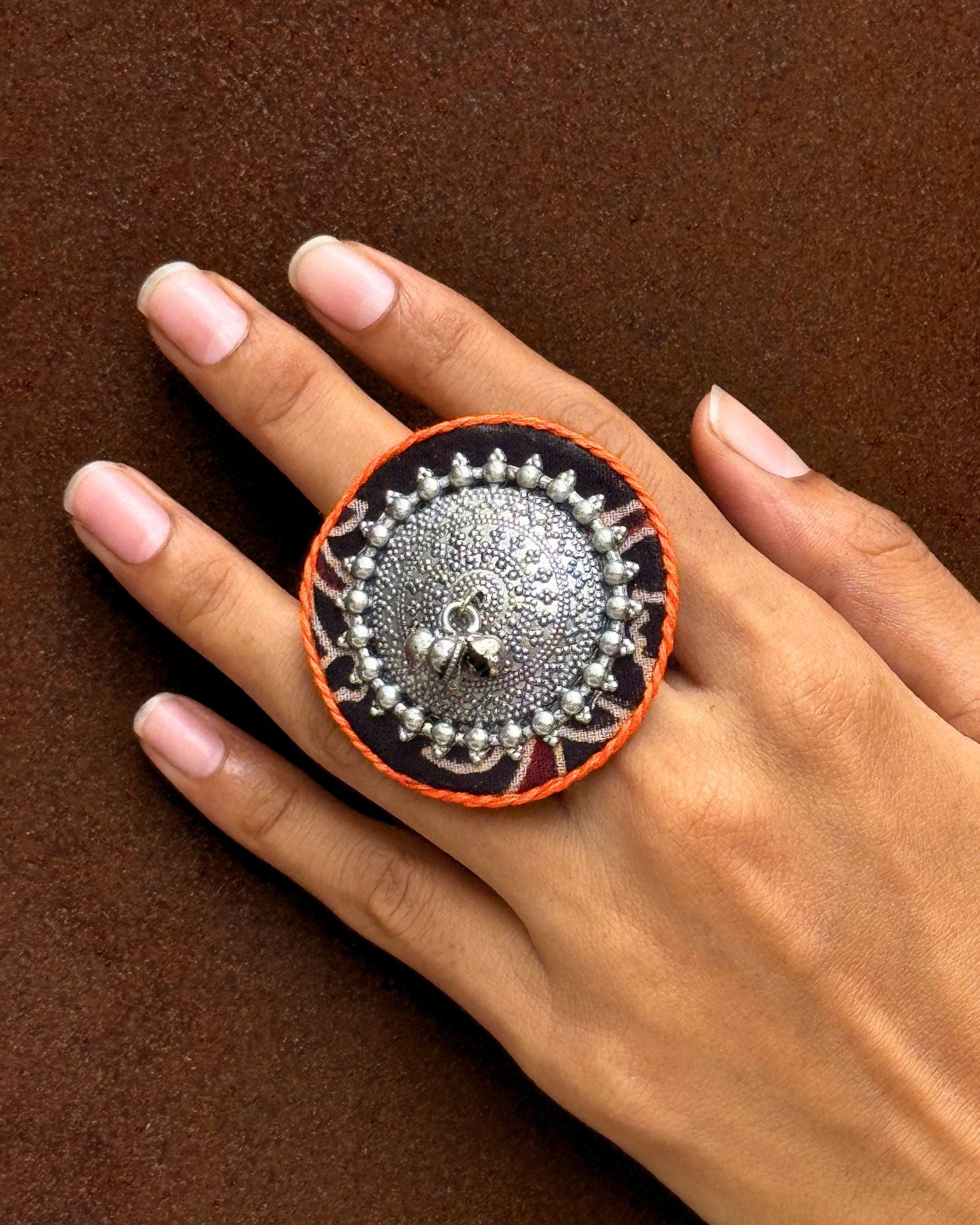 Jhoomar Ajrakh Black Ring