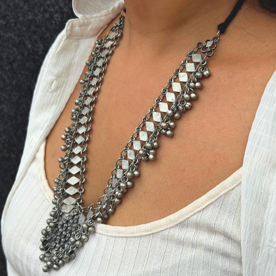 Aradhna Oxidised Necklace Set