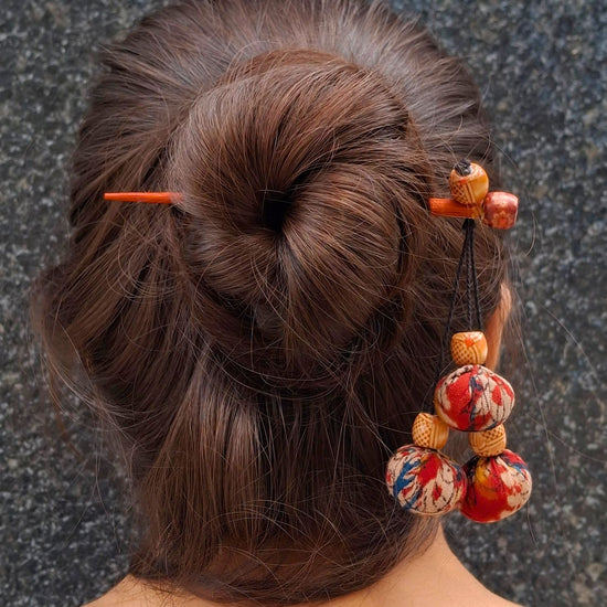 Kitab Handcrafted Wooden Hairpin Stick
