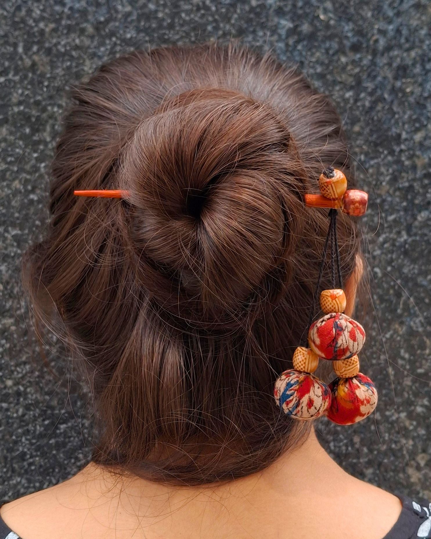 Kitab Handcrafted Wooden Hairpin Stick