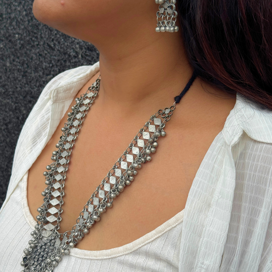 Aradhna Oxidised Necklace Set
