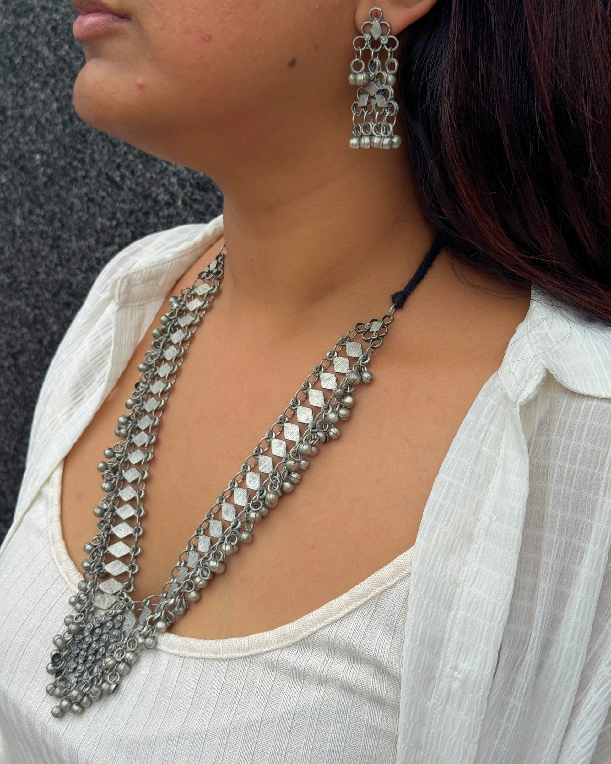 Aradhna Oxidised Necklace Set