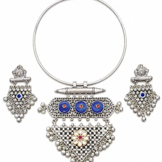 Neel Oxidised Hasli Set