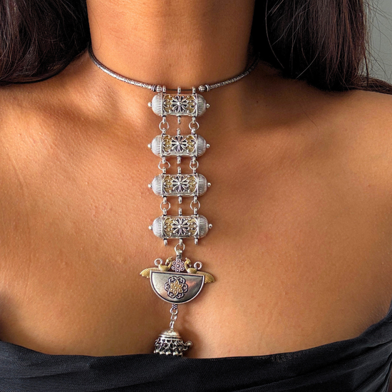 Sneha Dual-tone Tie Choker Set