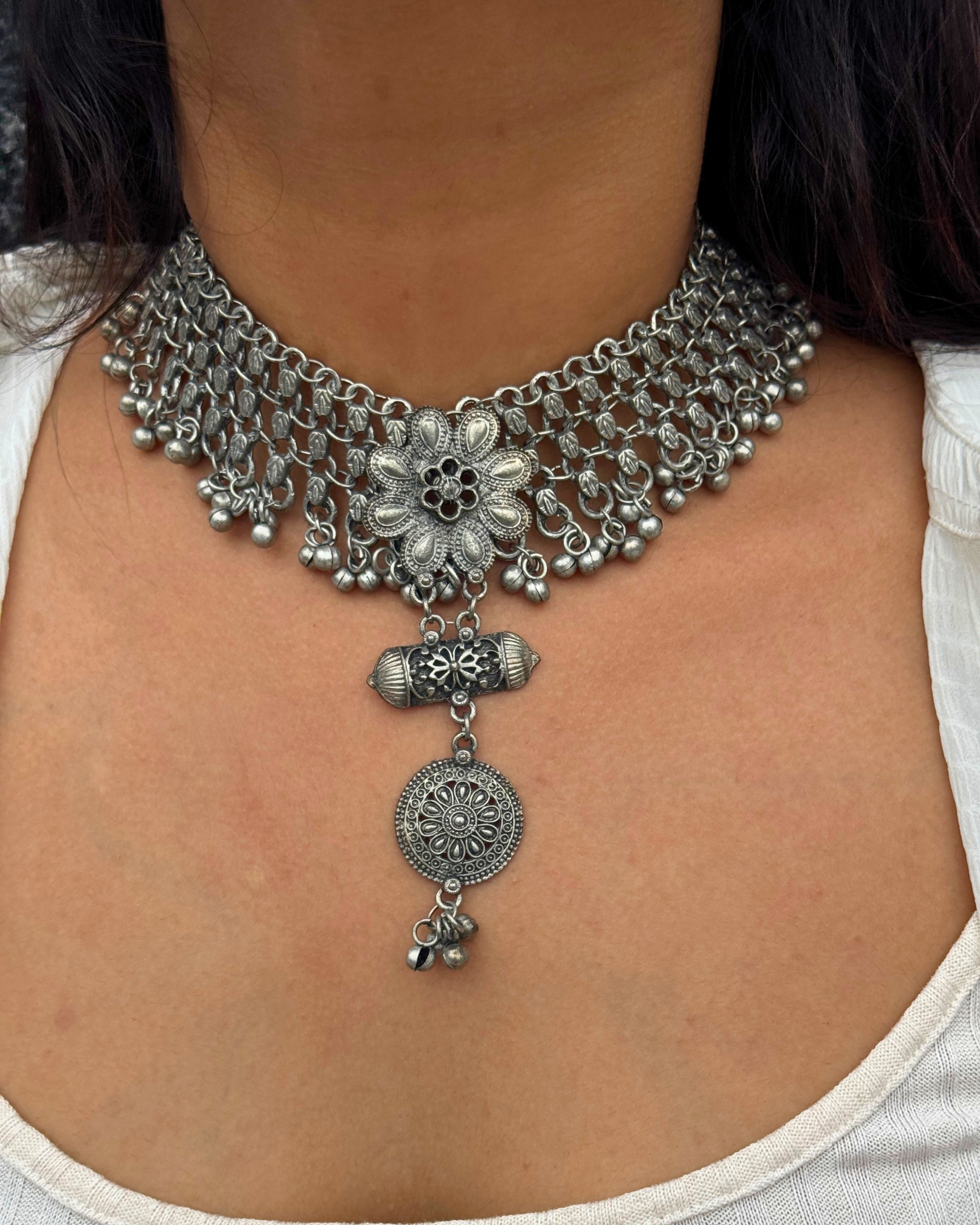 Nandini Oxidised Choker Set
