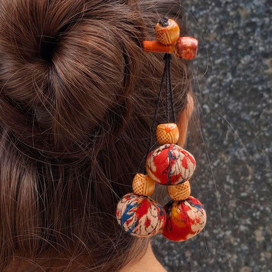 Kitab Handcrafted Wooden Hairpin Stick