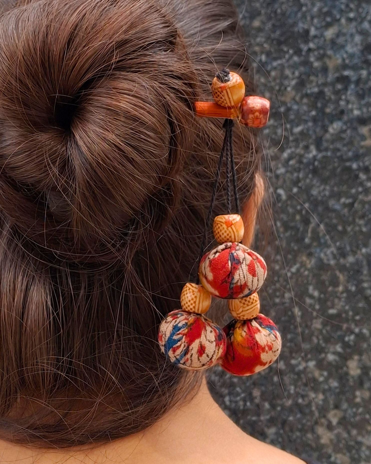 Kitab Handcrafted Wooden Hairpin Stick