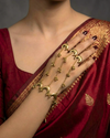 Half Moon Golden Haath Phool Bracelet