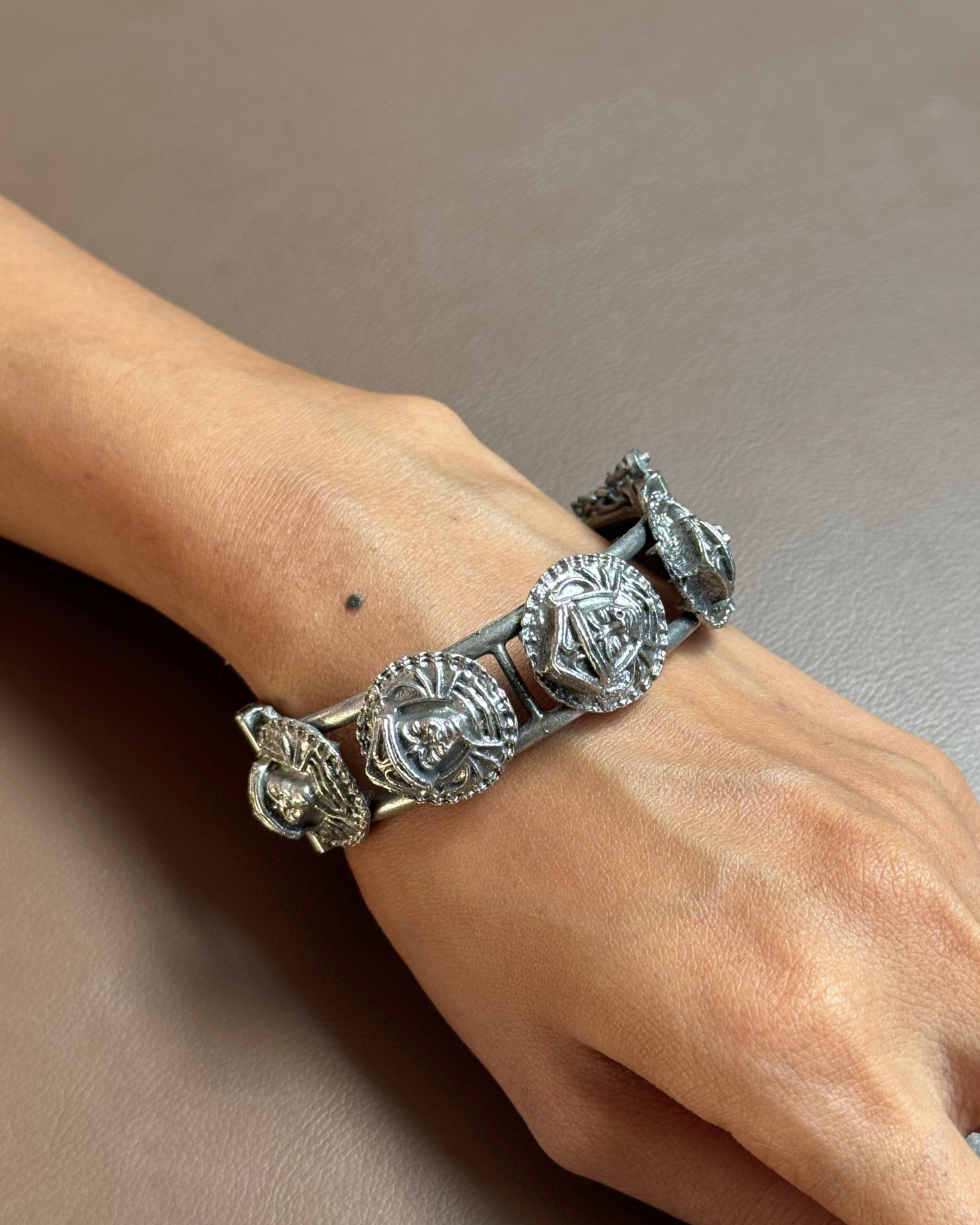 Durga Oxidised Kada