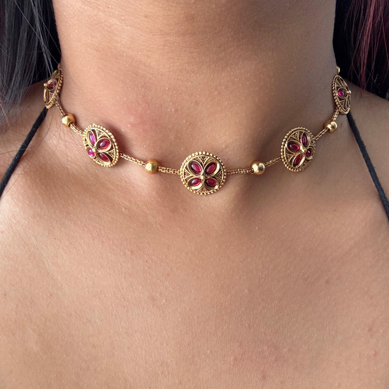 Juhi Pink Necklace Set