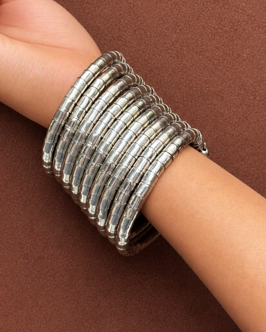 Silver Spiral Bangle