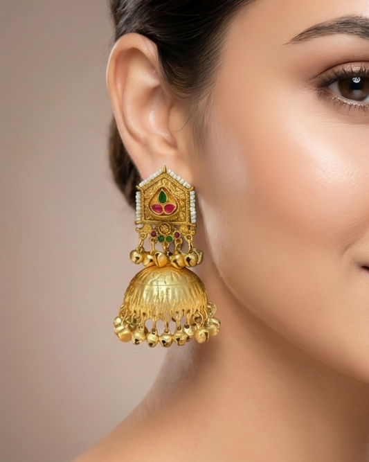 Bhargavi Big Golden Jhumka