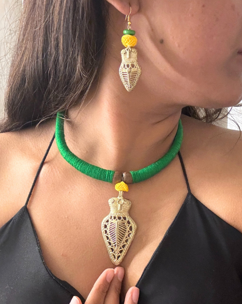 Nilanjana Dokra Choker Set